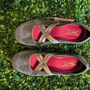 Skechers Women's Black Flats with Red Insole